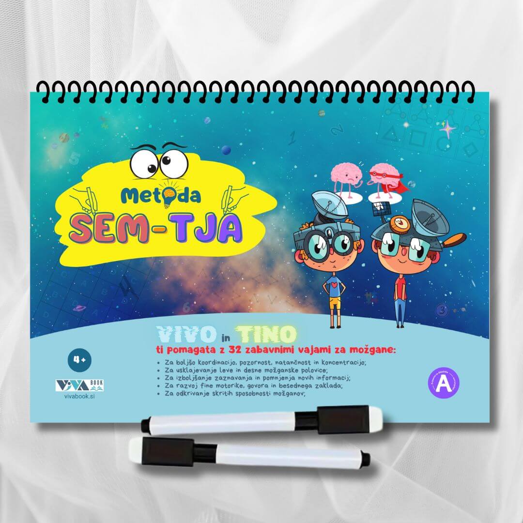 »Metoda Sem-Tja« – inovativne vaje za urjenje možganov + izbrisljiva markerja