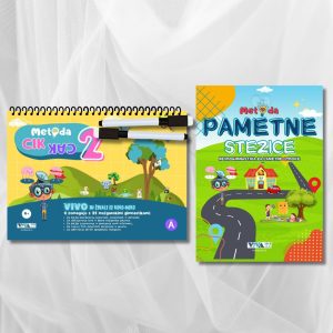 Set »Metoda Cik-Cak 2« + »Metoda Pametne Stezice« – inovativne vaje za urjenje možganov + 2 izbrisljiva markerja