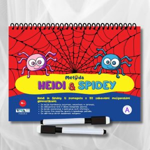 »Metoda Heidi & Spidey« – inovativne vaje za urjenje možganov + 2 izbrisljiva markerja