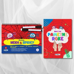 Set »Metoda Heidi & Spidey« + »Metoda Pametne Roke« – inovativne vaje za urjenje možganov + 2 izbrisljiva markerja